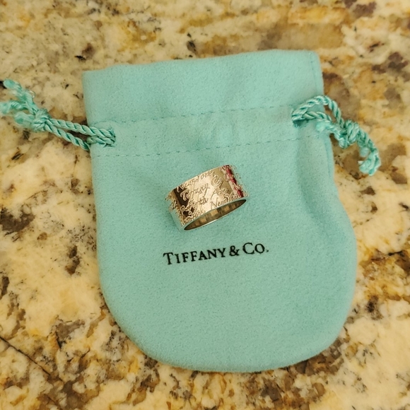 Tiffany & Co. Jewelry - Tiffany & Co. Love Notes Wide Sliver Ring. Sz 8.